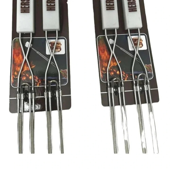 4 NEW Hershey's S'mores Extendable Cooking Glow in the Dark Forks cookouts bbq - Picture 5 of 11